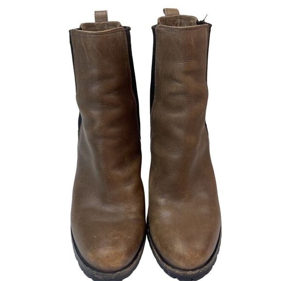 Coach Chelsea Boot Odelle Leather Tan Stretch Ankle Pull On 5.5 - Picture 2 of 10